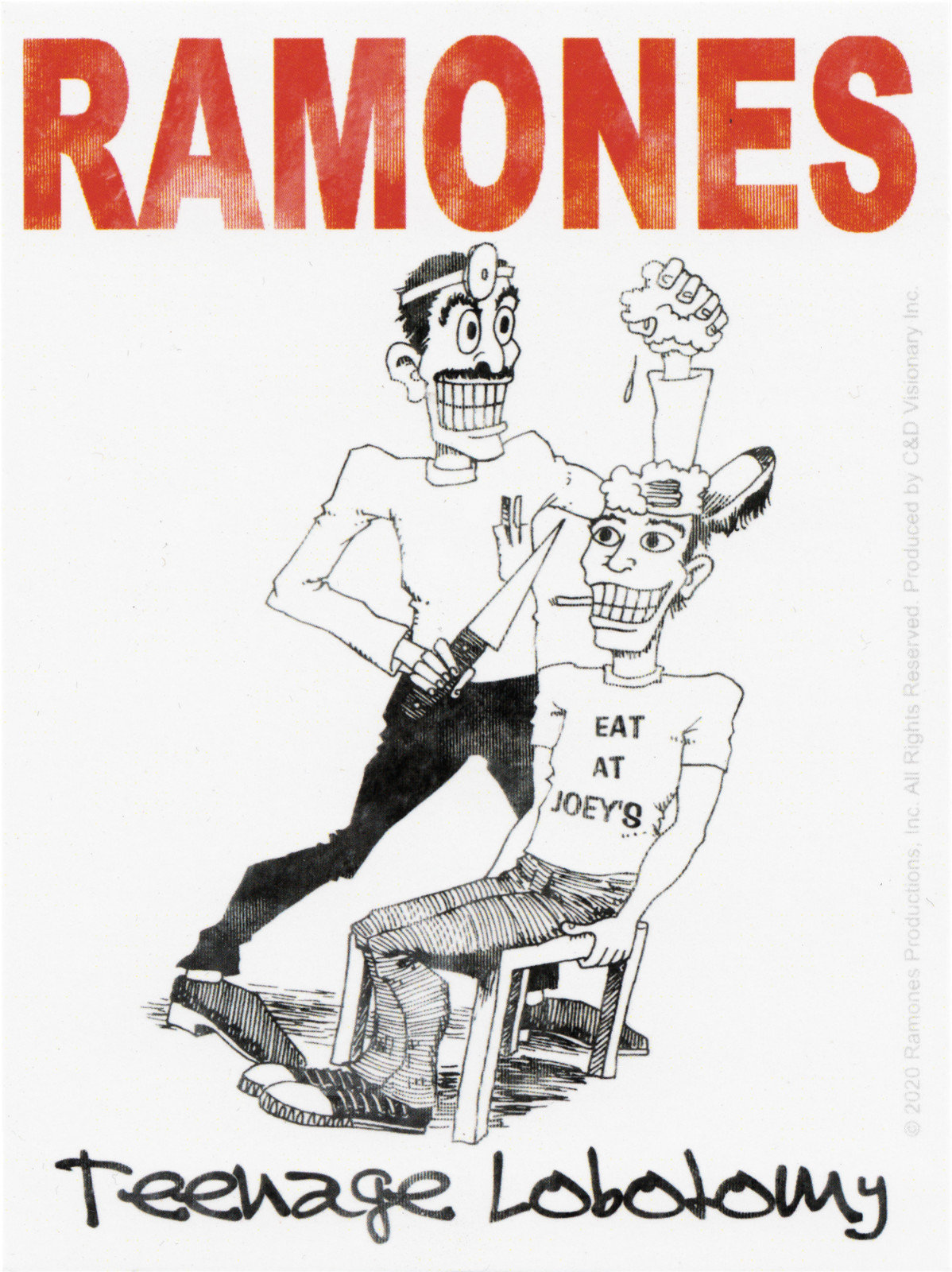 Sticker – Ramones Teenage Lobotomy 1970s Punk Rock Music Band 5″ Decal #5755 New