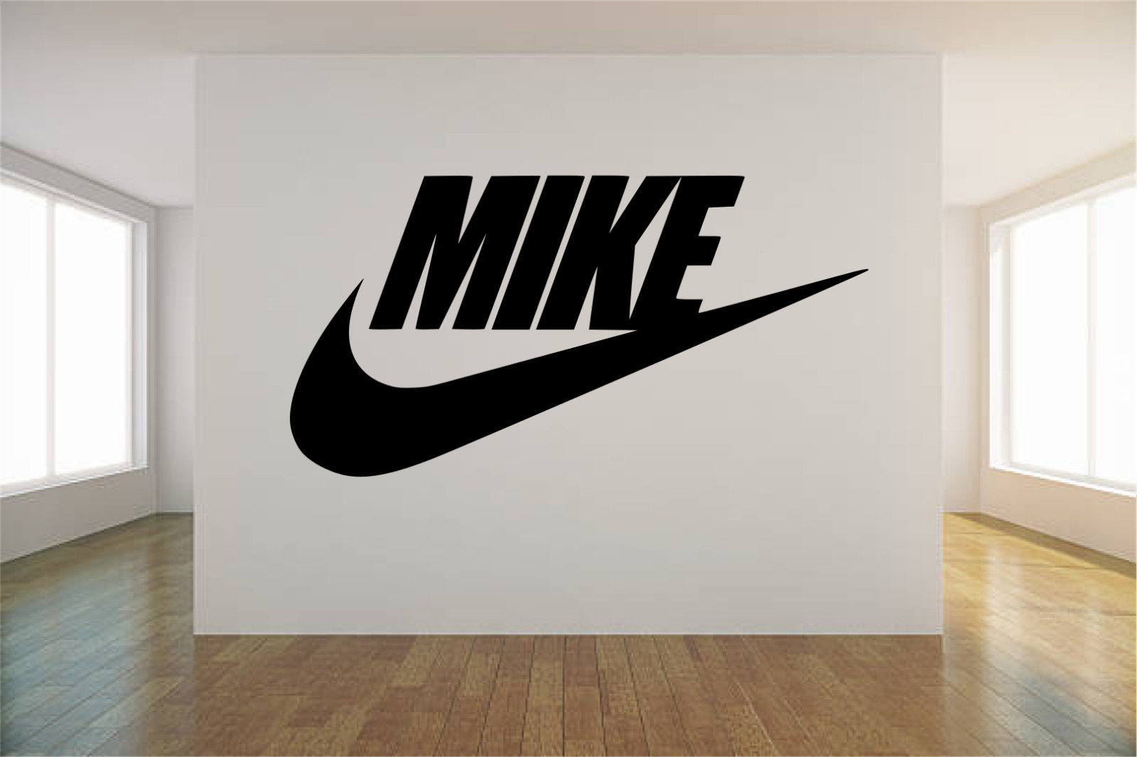 NIKE MIKE LOGO CHECK MARK WALL VINYL ART DECAL 36X18″ BEDROOM HOME DECOR