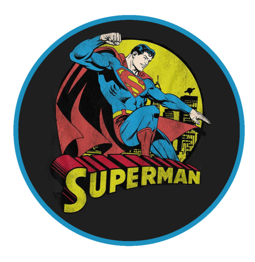 Superman (Vintage) – 4″ Vinyl Decal Car Cooler Laptop Truck Smoker Trailer Bar