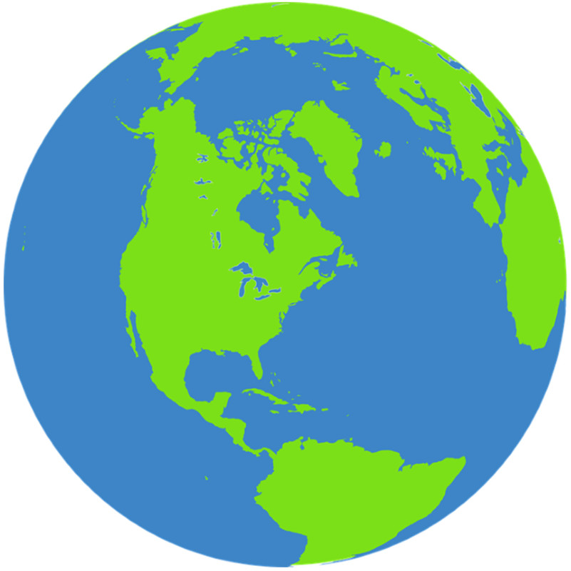Earth Globe Planet – 3 Inch Circle Sticker 3″ x 3″