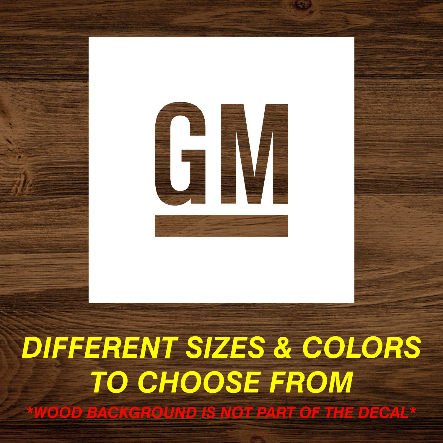 GM Vinyl Decal Sticker Many Sizes Colors Free Shipping Chevy Pontiac Olds Buick