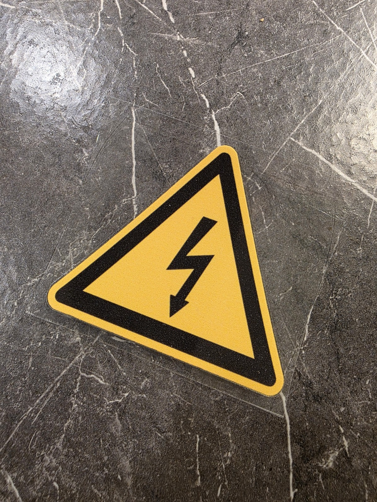 High Voltage Electrical Shock Hazard Warning Symbol UV DTF Decal Sticker USA