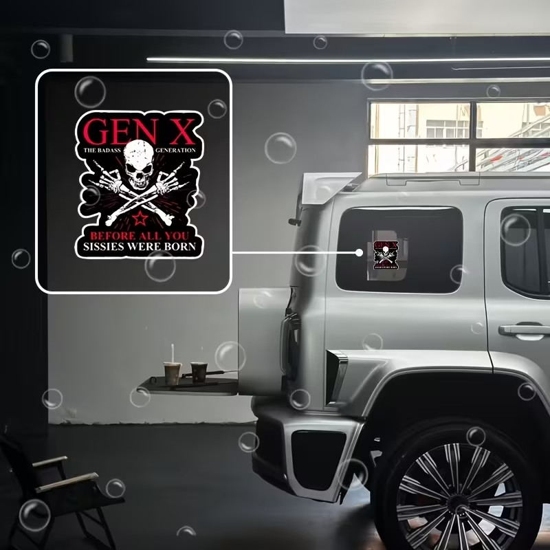 Gen X Badass Generation Before All Your Sissies Were Born Sticker/Decal