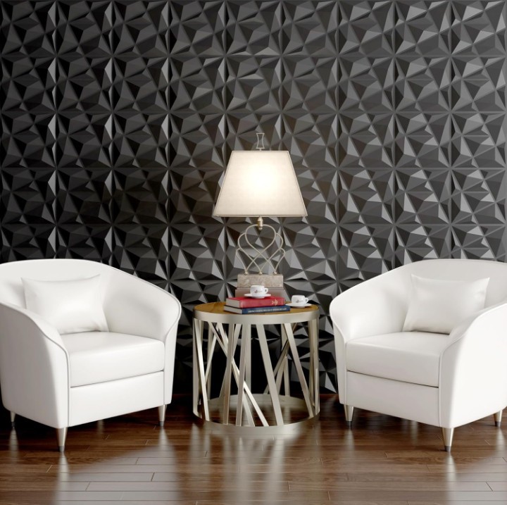 MIX3D 30 Pack 3D Wall Panels, Modern Diamond Textured Design for Interior