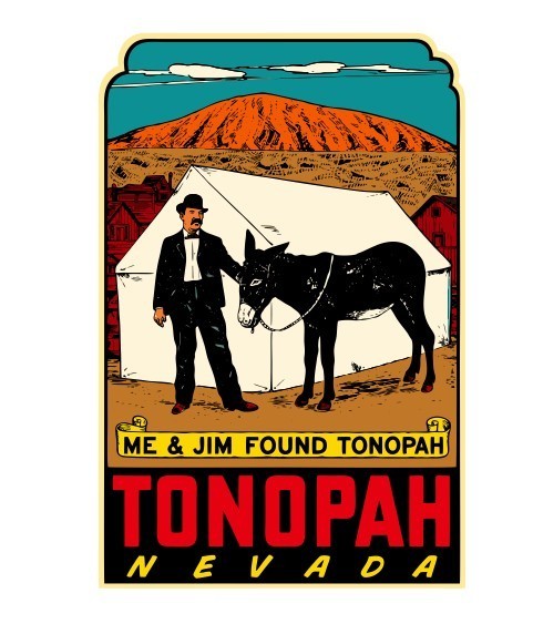 Tonopah Nevada Vintage Style Sticker Decal R8788