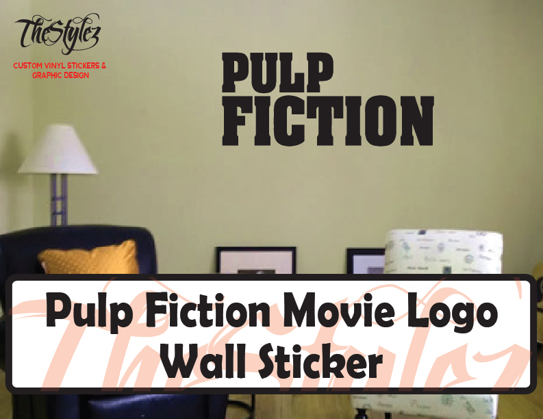 Pulp Fiction Movie Logo Custom Wall Vinyl Sticker