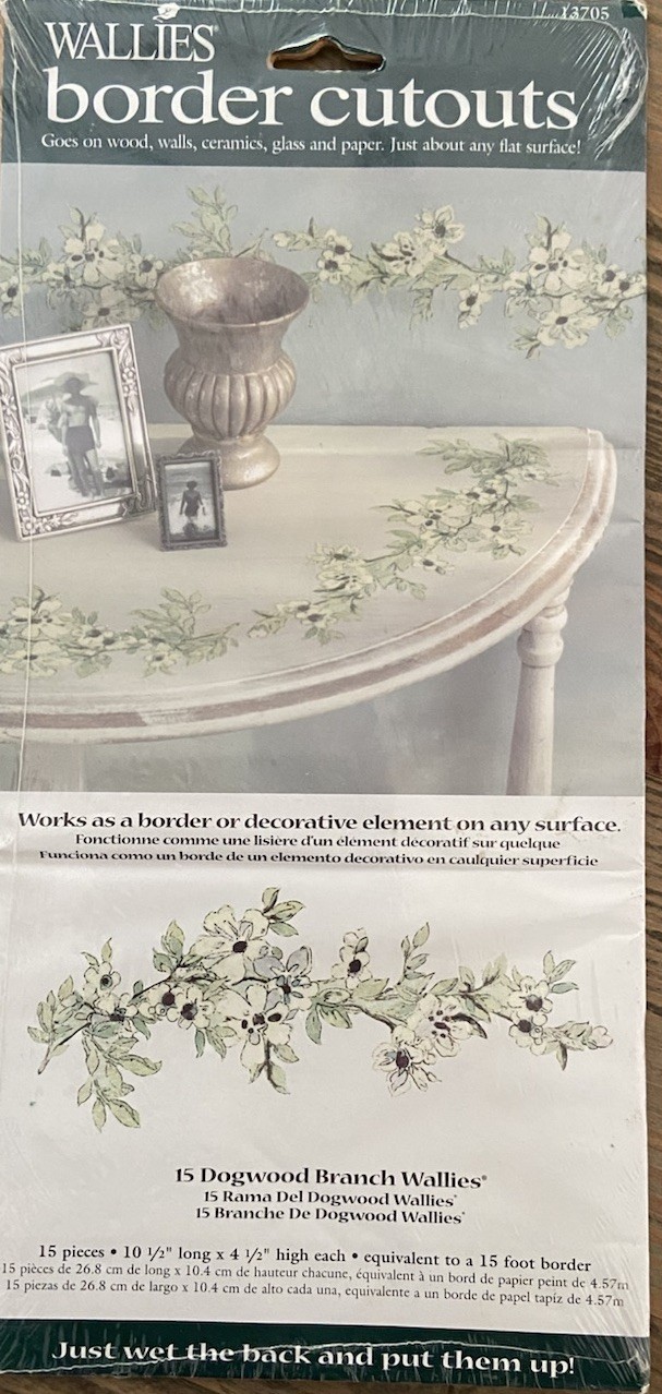 Wallies Border Cutouts – Dogwood Branch – 15 Pieces – Prepasted Floral Decals