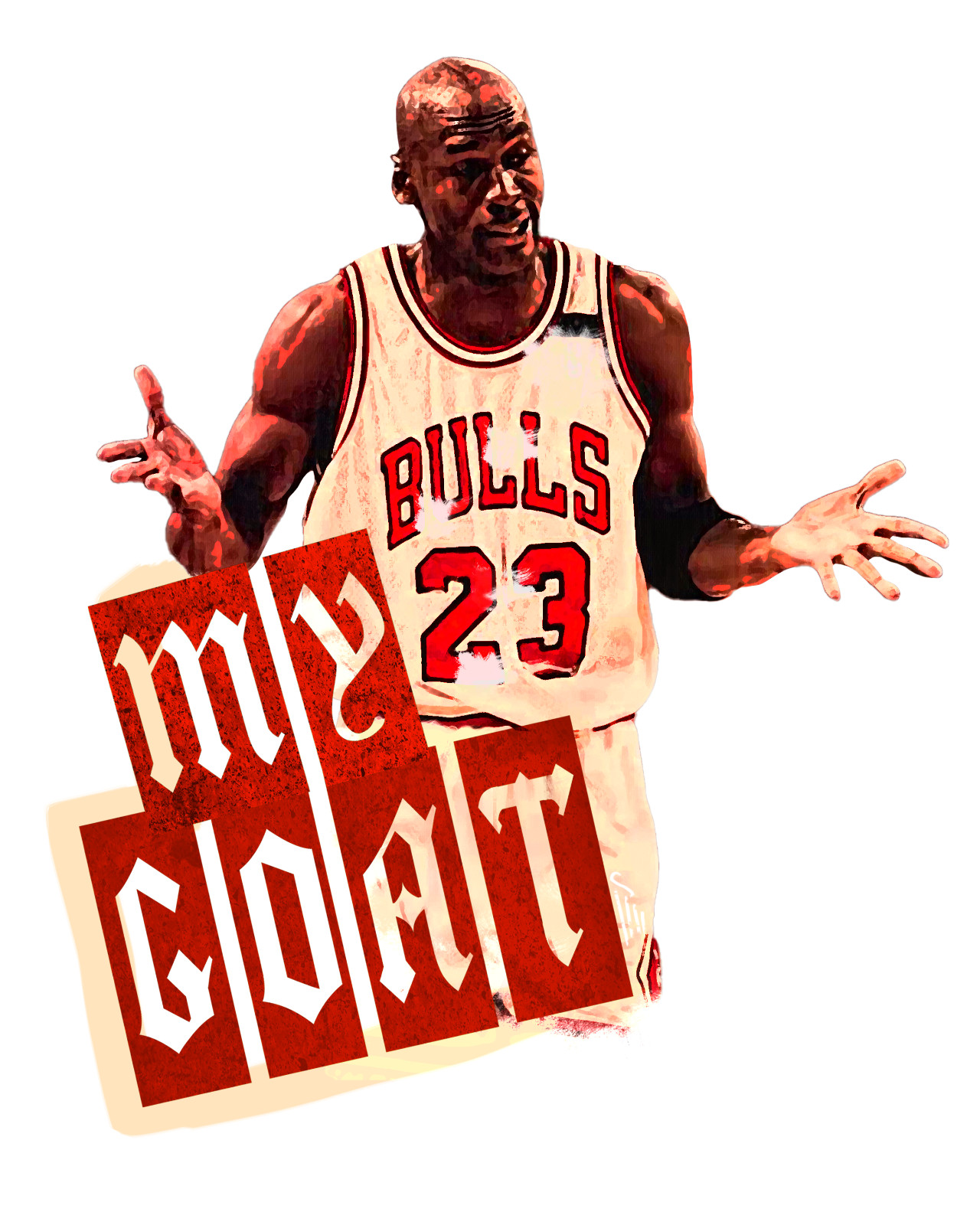 3″ x 2″ Michael Jordan ‘MY GOAT’ Vinyl Matte Sticker