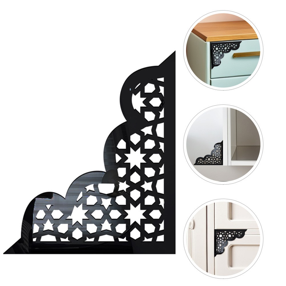 8 Pcs Corner Decorative Decals Door Acrylic Mouldings