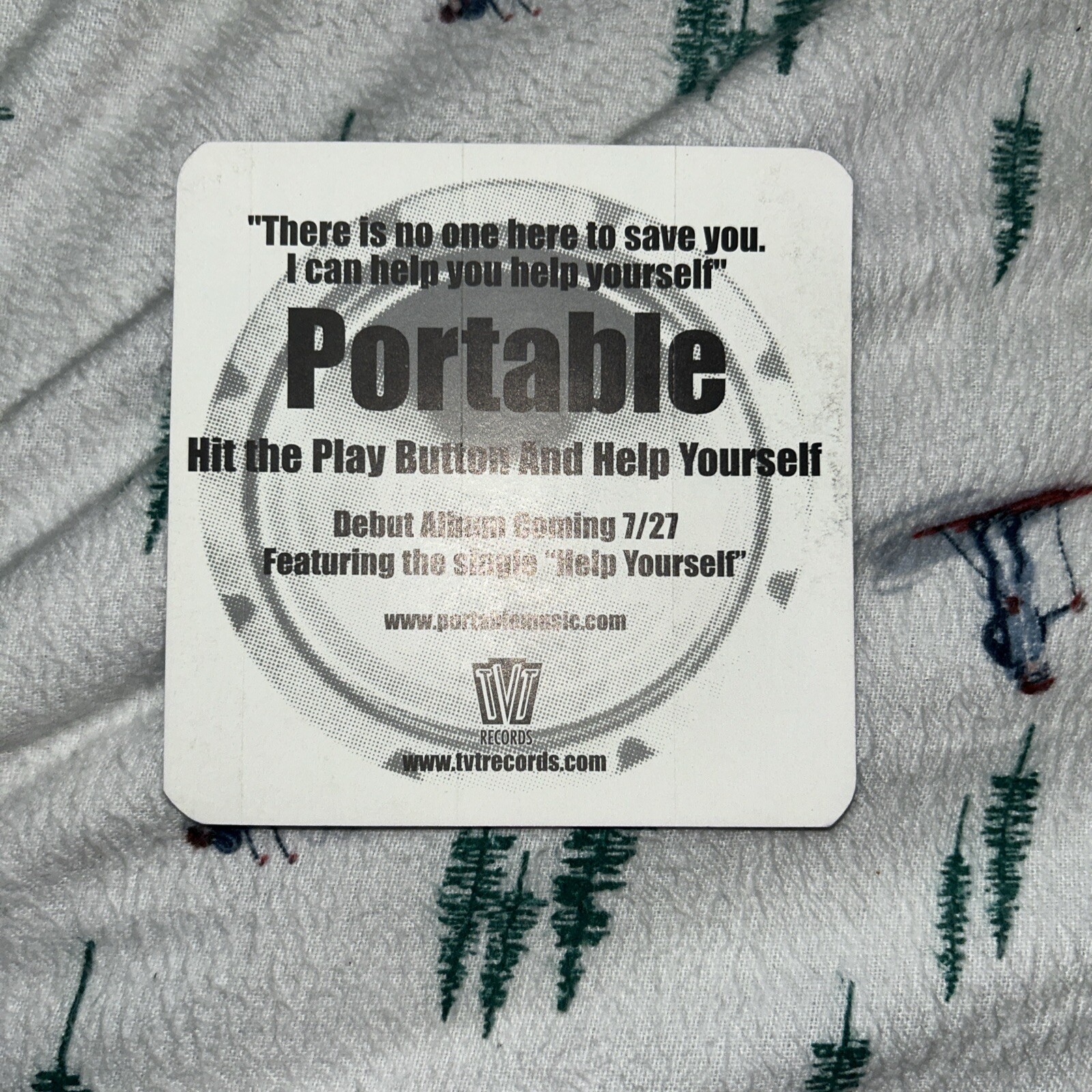 Portable Sticker Decal Square Promo 4” RARE