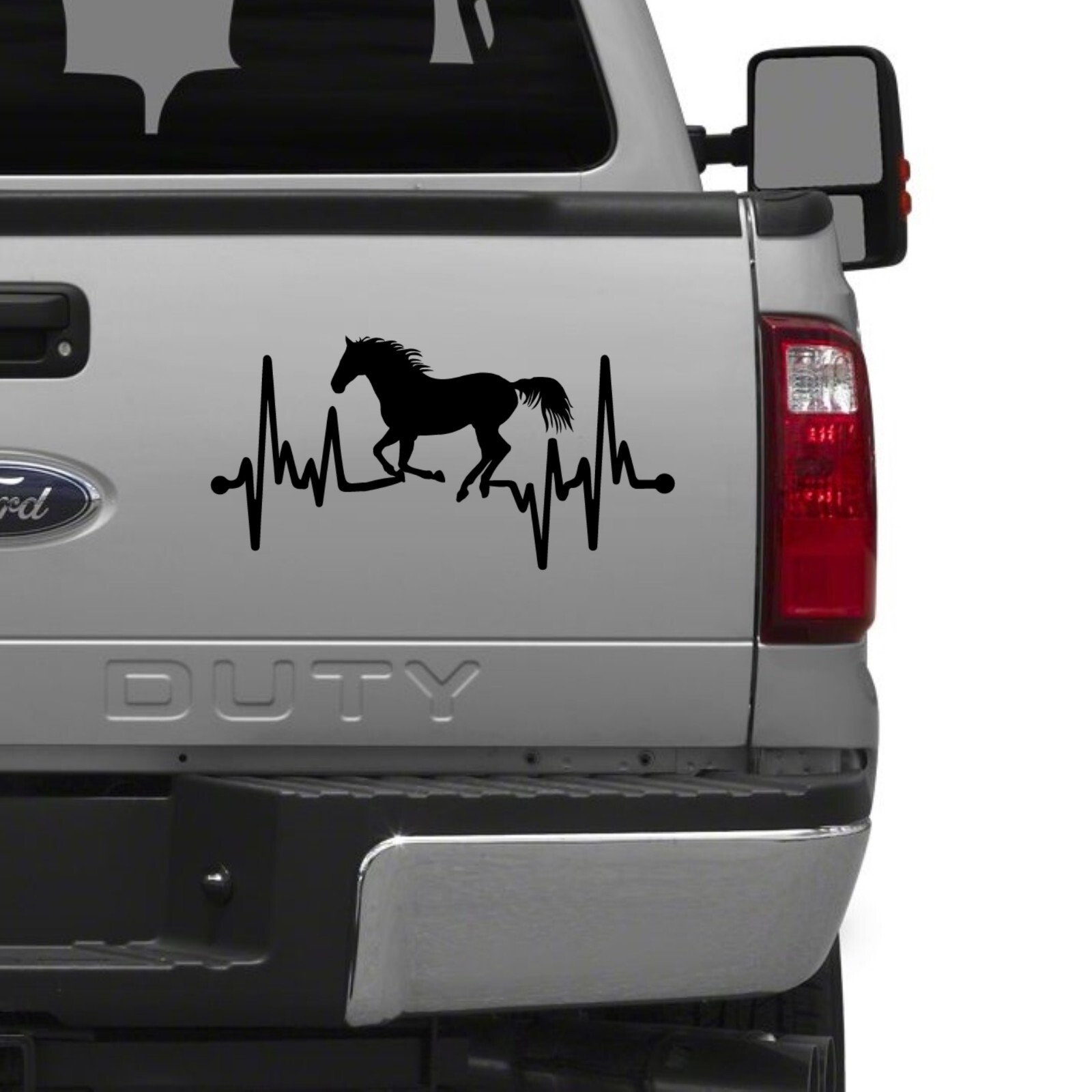 Horse Heartbeat Running – Bumper Sticker Equestrian Decals Horse Lovers Stickers