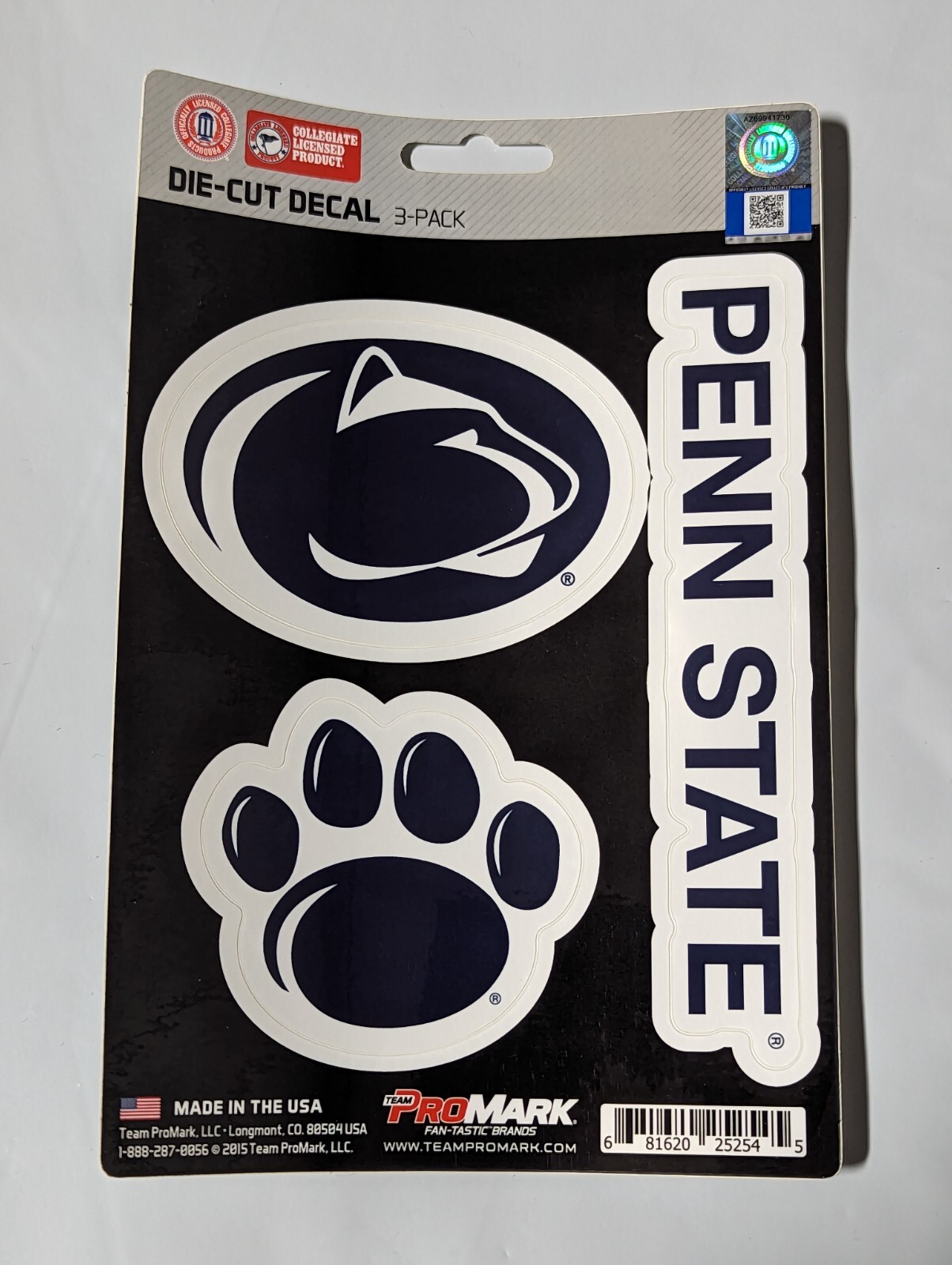 Penn State 3-Pack Die-cut Decals Stickers Sheet Measures 5″ x 7″ New!