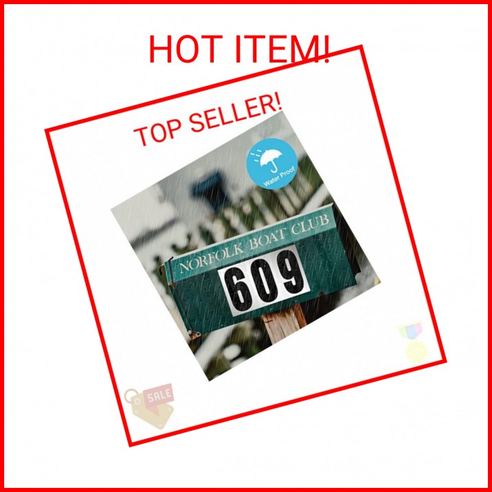 60 Numbers, Reflective Adhesive Mailbox Number Pack, 3″, Waterproof Number Stick
