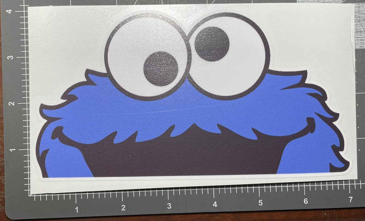 JDM Drift Cookie Monster 7″ Wide Vinyl Decal Sticker Funny Car Truck Suv