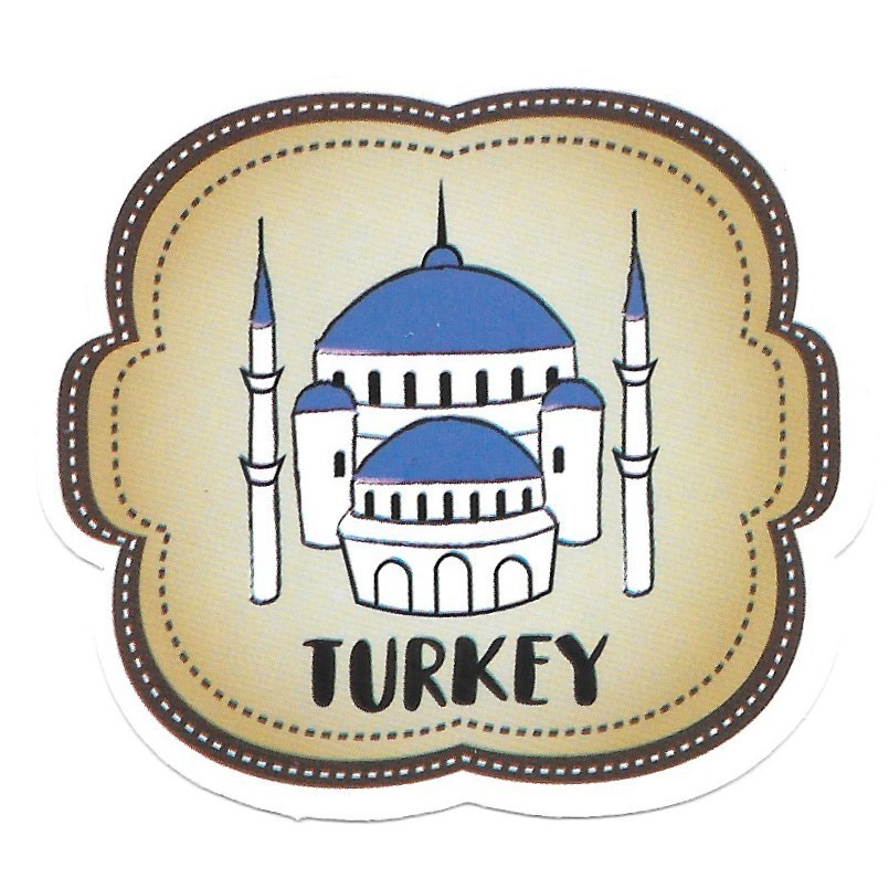 Turkey Vinyl Sticker Sultan Ahmed Blue Mosque Istanbul Travel Souvenir Islamic