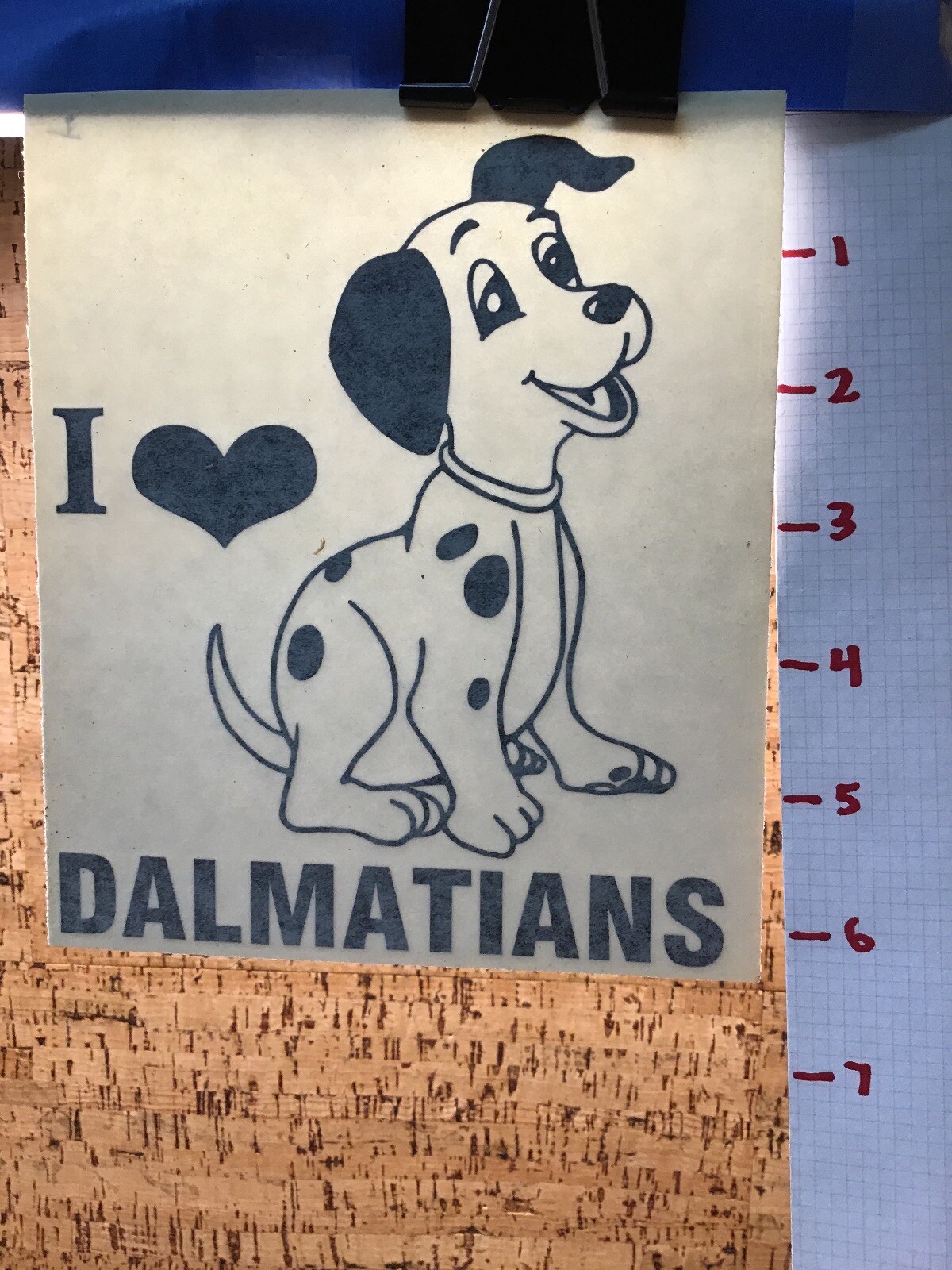 101 Dalmatians – Black – Vinyl Transfer Decal – Y7-1.9