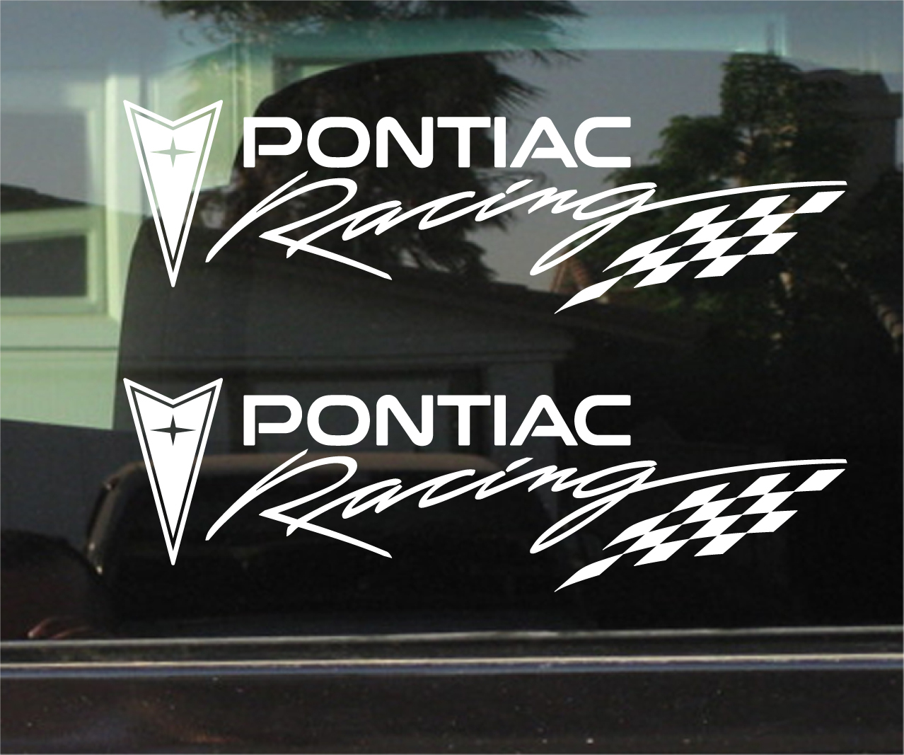 PONTIAC RACING 10″ VINYL DECAL / STICKER PAIR