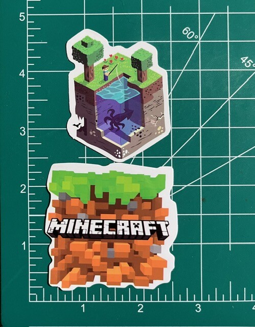 Minecraft 8bit Retro Stickers Gamer – Bottle, Laptop, Skateboard