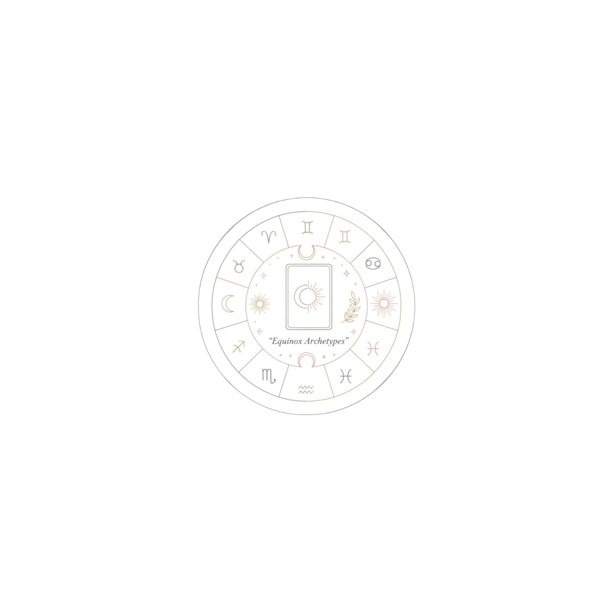 Celestial Line Art Kiss-Cut Stickers | Modern Tarot, Zodiac Minimalist