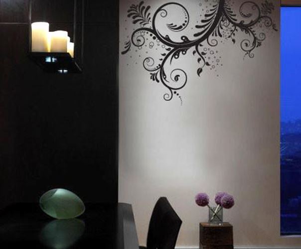 Stickerbrand Flower Floral Swirl Wall Decal Sticker. Multiple Colors / Size #310