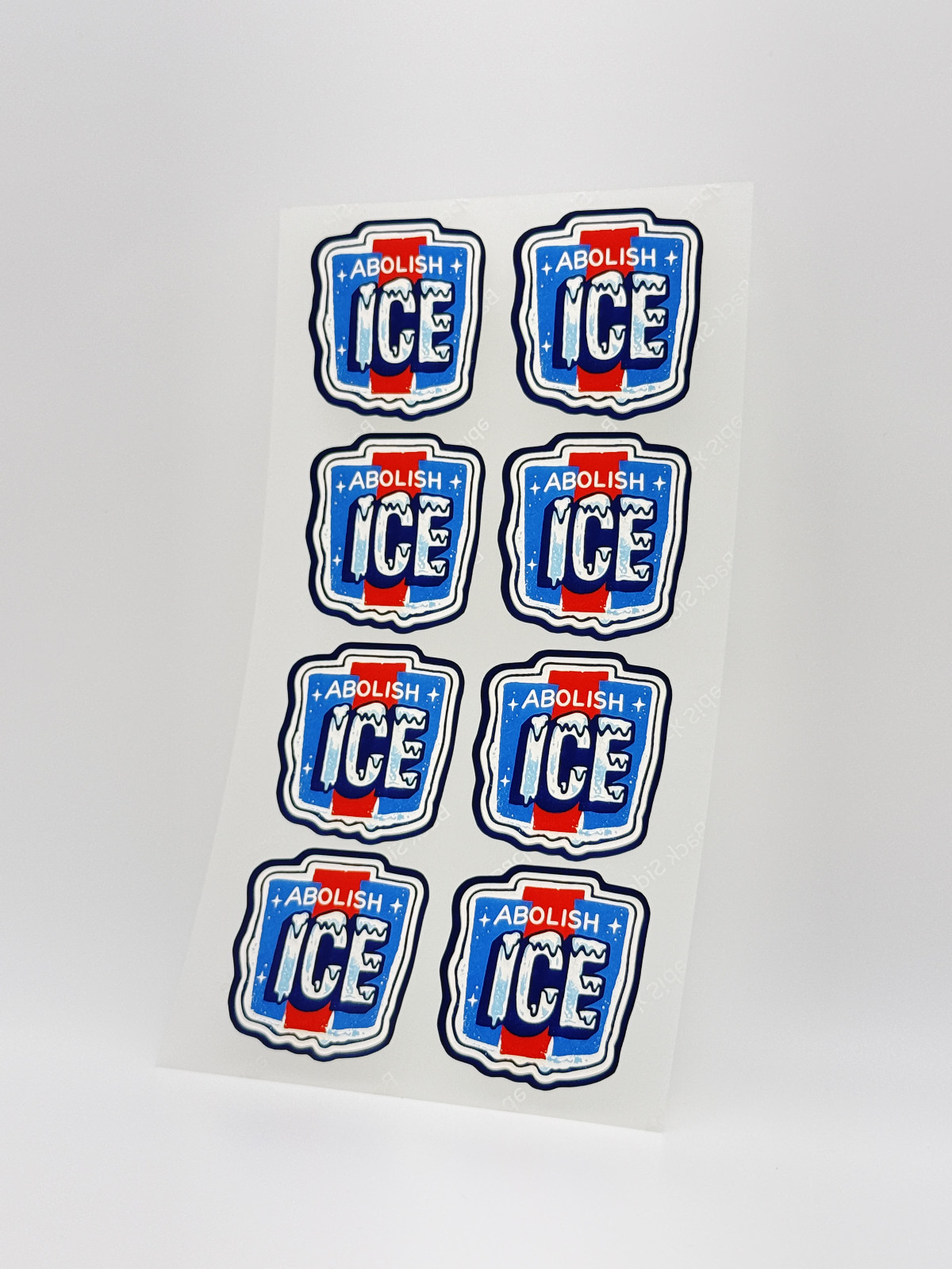 ABOLISH ICE Stickers 50 Pack Waterproof Vinyl Political Protest Decals