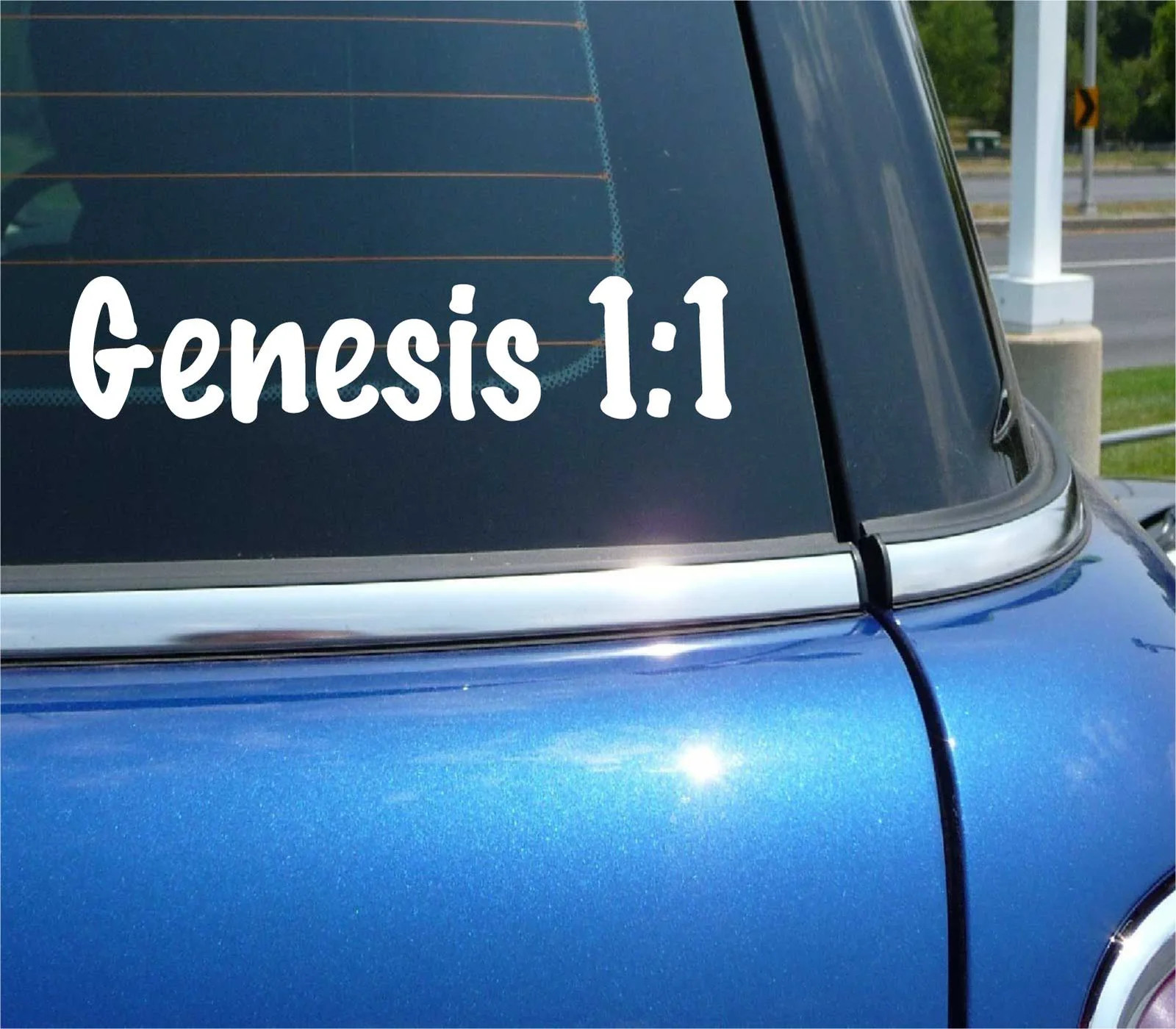 Genesis 1:1 DECAL STICKER BIBLE QUOTE VERSE GOD JESUS CHURCH PRAY CAR TRUCK