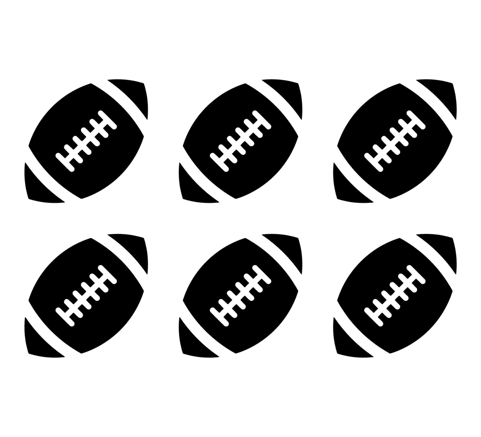 Small Football Vinyl Decal Stickers NFL phone laptop Window Small Set of 6