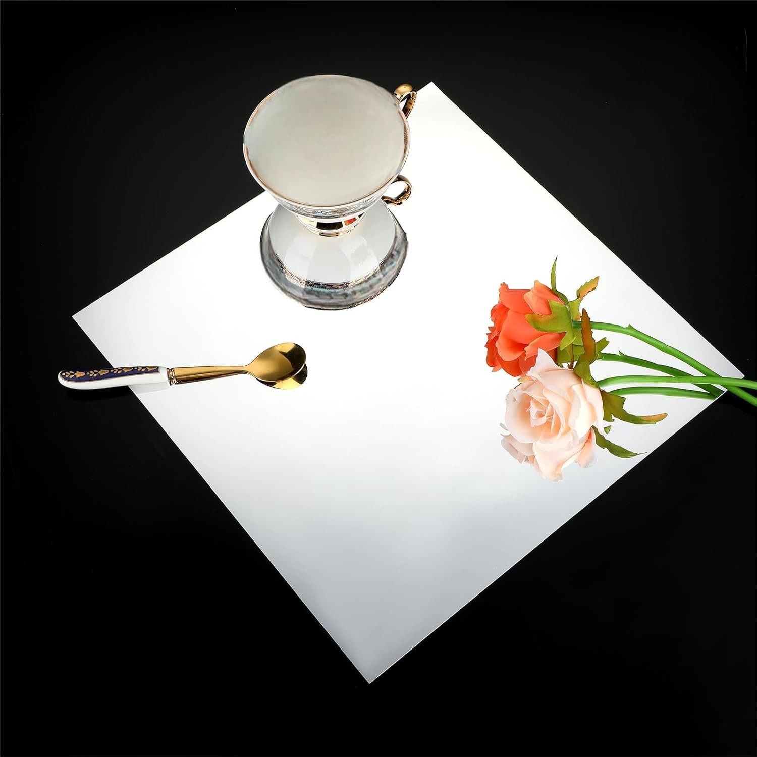 Self Adhesive Mirror Tiles Set – 10 Pieces, 12×12 Inches