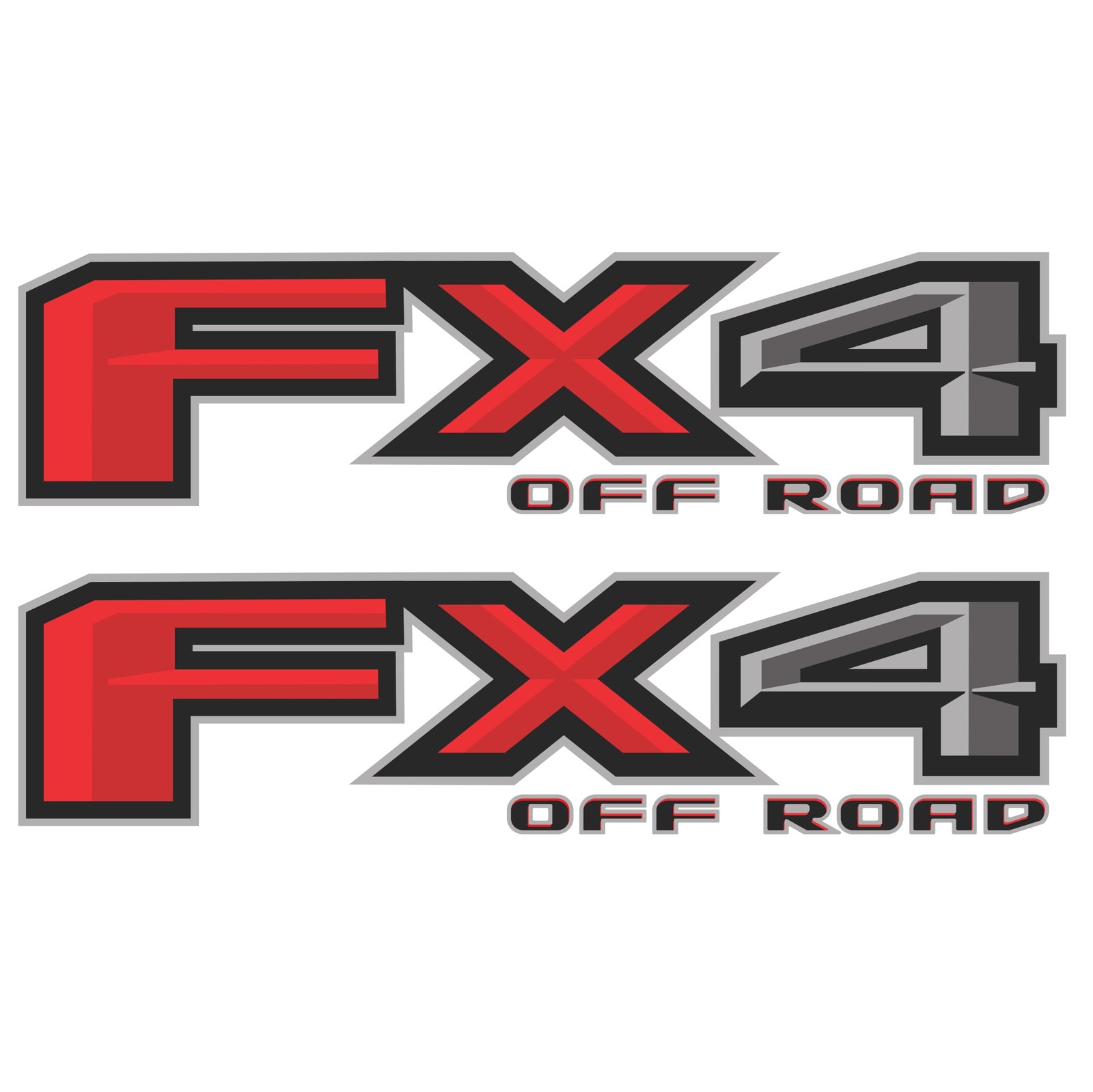 GOLD HOOK FX4 Off Road Decals Compatible with Ford 4.3″ x 16.5″, Multicolor