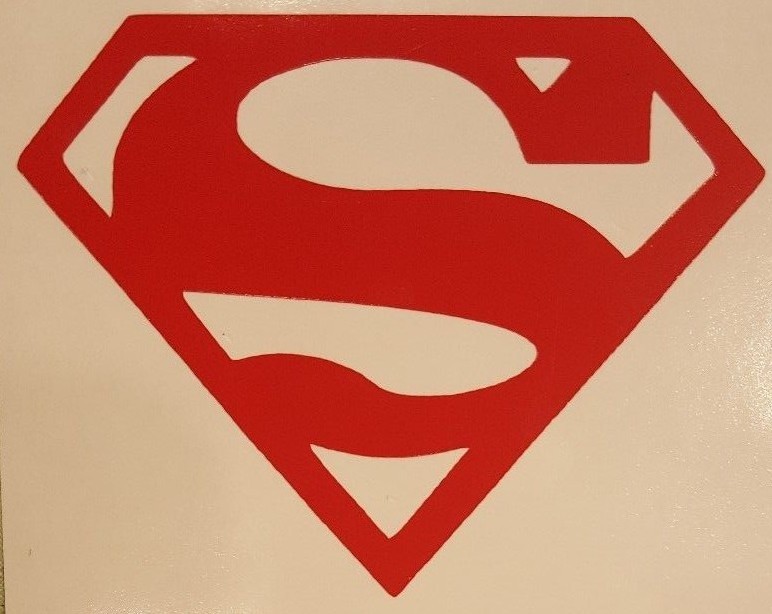 Superman Classic “S” Chest Logo vinyl sticker decal choose color/size