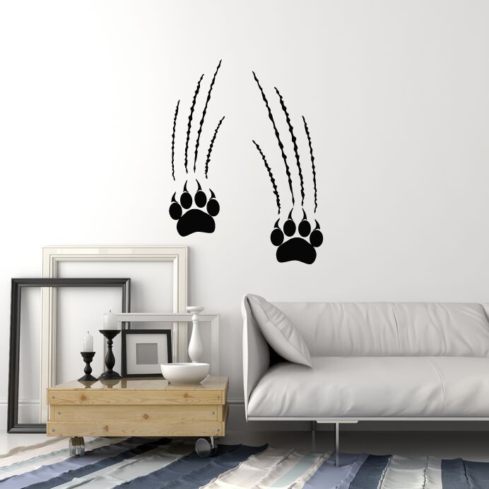 Vinyl Wall Decal Claw Marks Wild Animal Tribal Decor Home Stickers (ig5698)