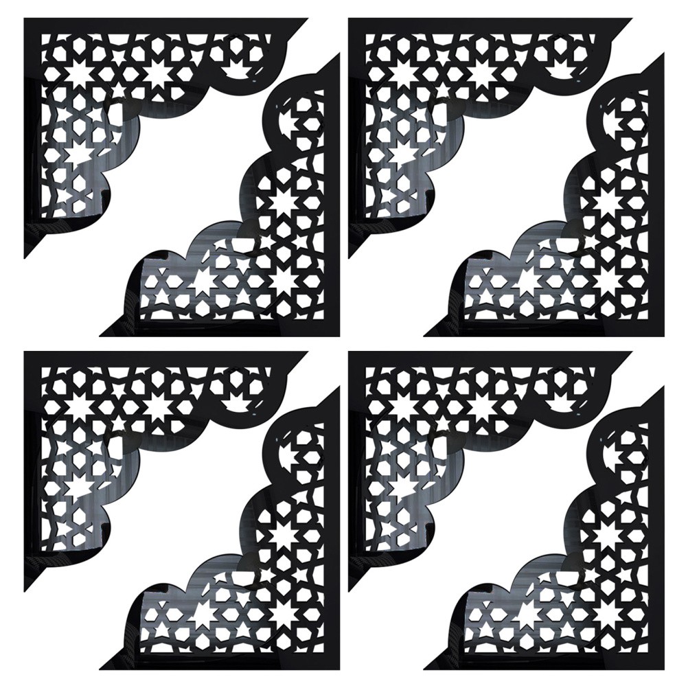 8 Pcs Corner Decorative Decals Door Acrylic Mouldings