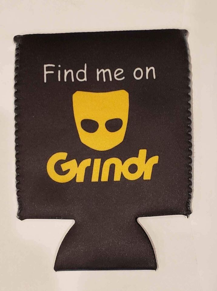 1 find me on grindr 0 feet away gay beer can koozie garage mancave gifts