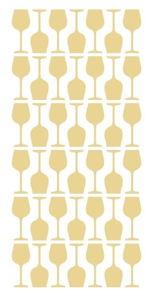 Wine Glass Stickers Sticker Vinyl 1-1/4″ DC41-023 Ivory Beige