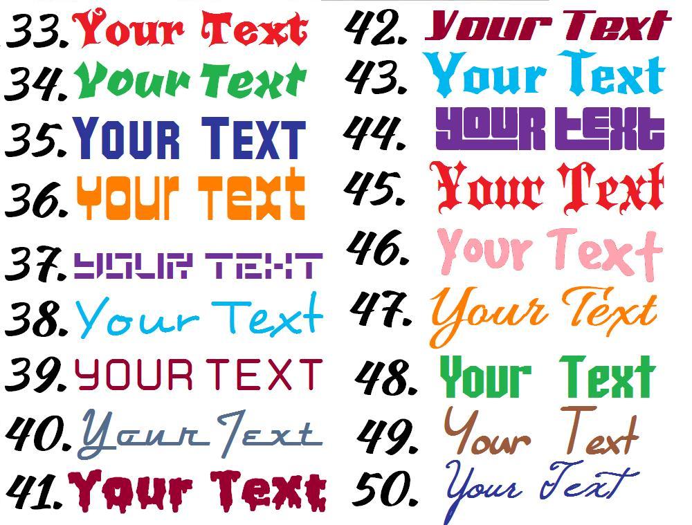 CUSTOM Vinyl Lettering Decal Personalized Sticker Window Wall Text City Name
