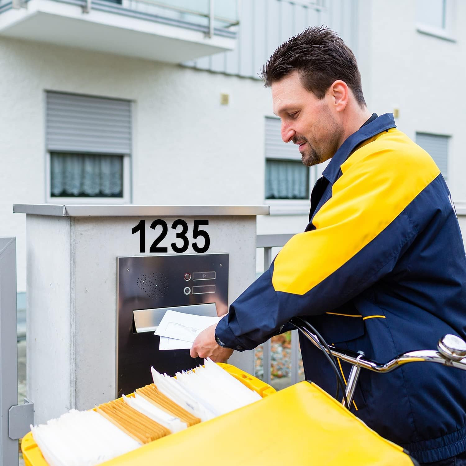 5 Sets 2 Inch Mailbox Numbers Sticker 0-9 Decal Die Cut Classic Style Vinyl Wate
