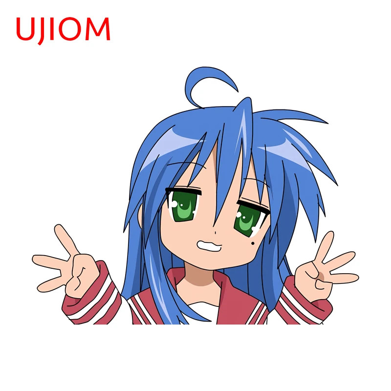 UJIOM Konata Izumi Fanart Wall Stickers Cartoon Girl Vestibule Wardrobe Decal
