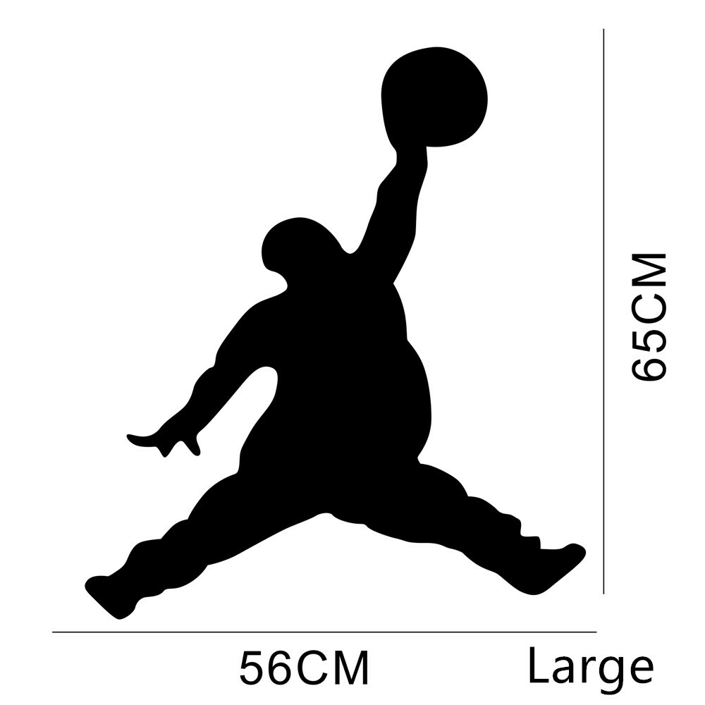 Uncle Jumpman Basketball Wall Decal Middle-aged Fat Michael Old Jordan Sticker