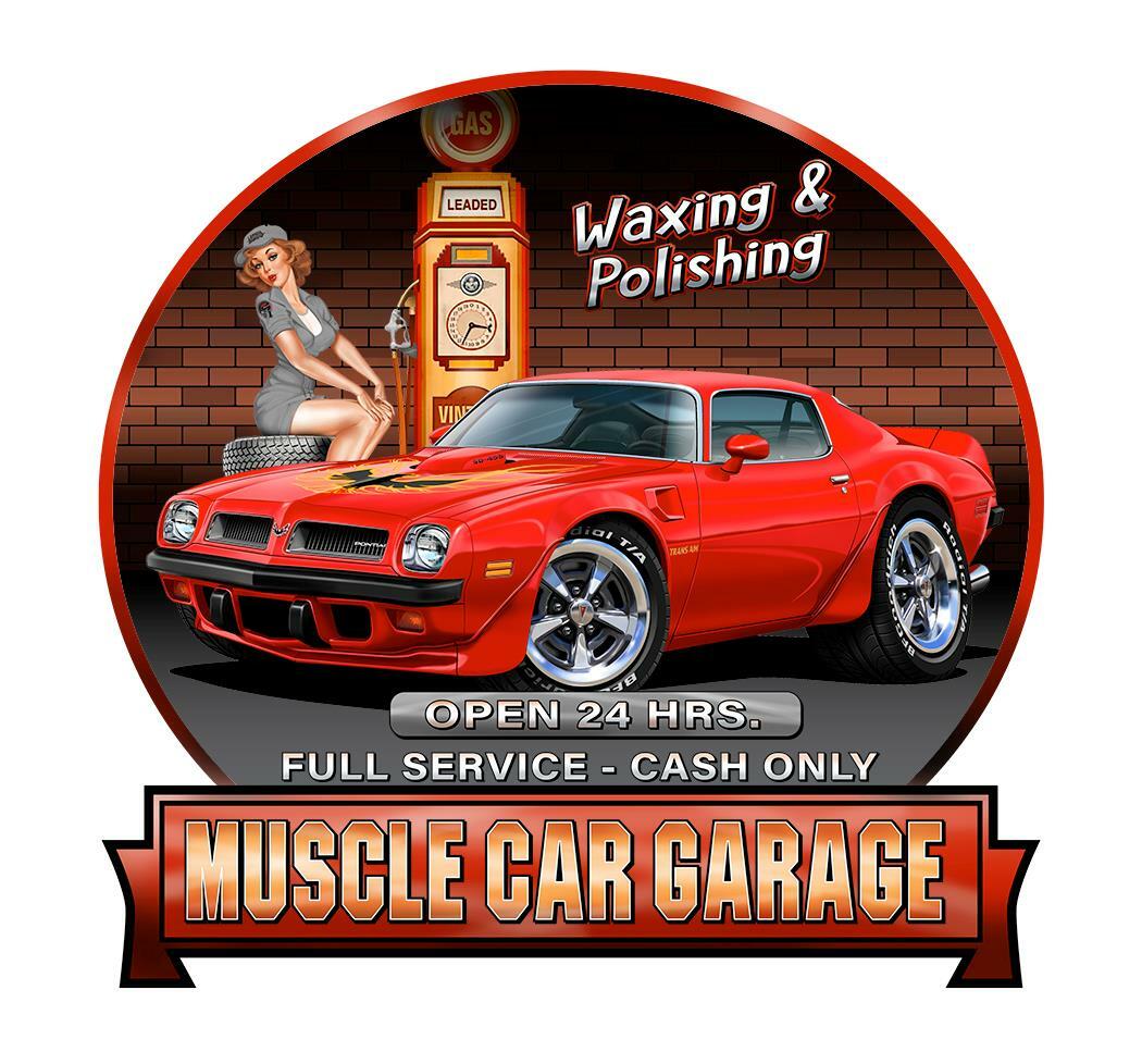 1974 Pontiac Trans Am Firebird Garage Sign Wall Art Graphic Sticker