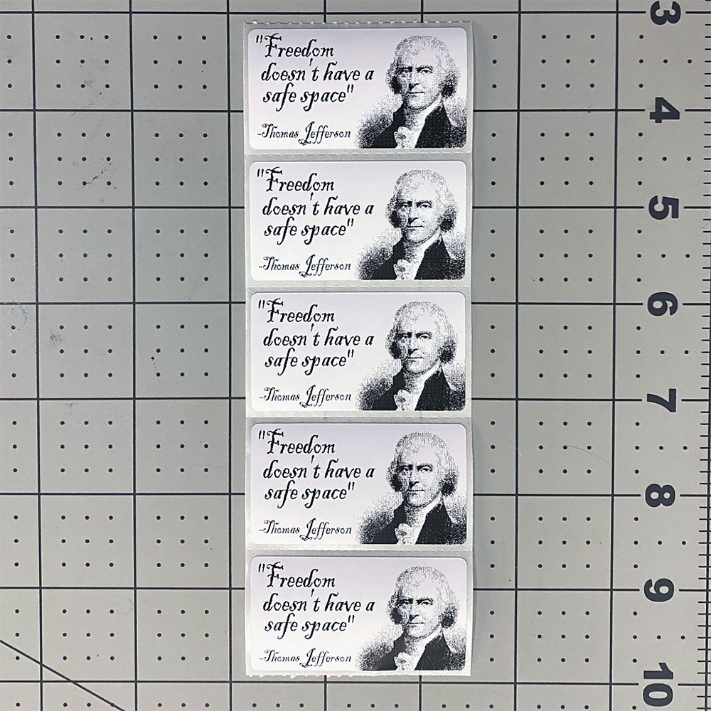 Freedom doesn’t have a safe space Funny Thomas Jefferson Sticker Action Packs