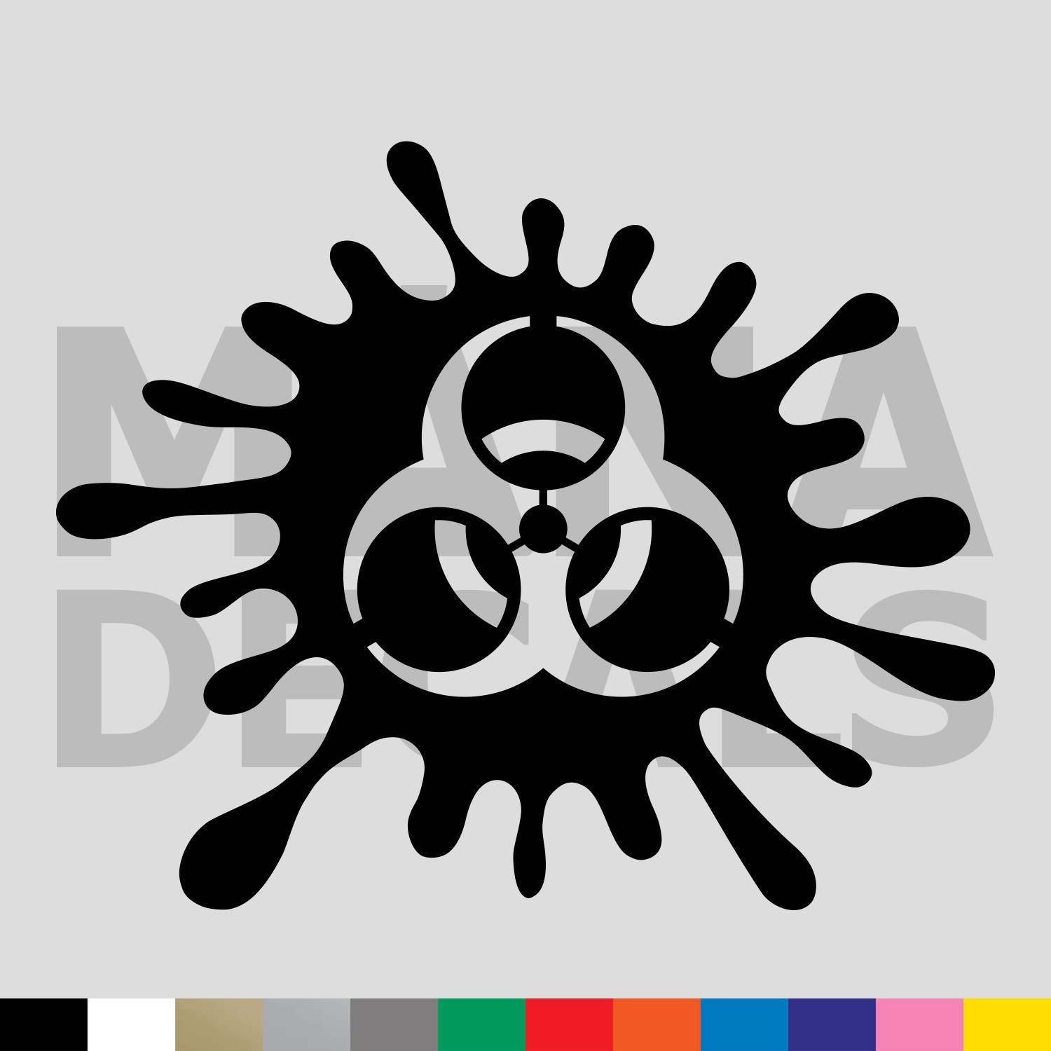 Paint Splash Biohazard Vinyl Die Cut Decal Sticker – Danger Video Game Sign