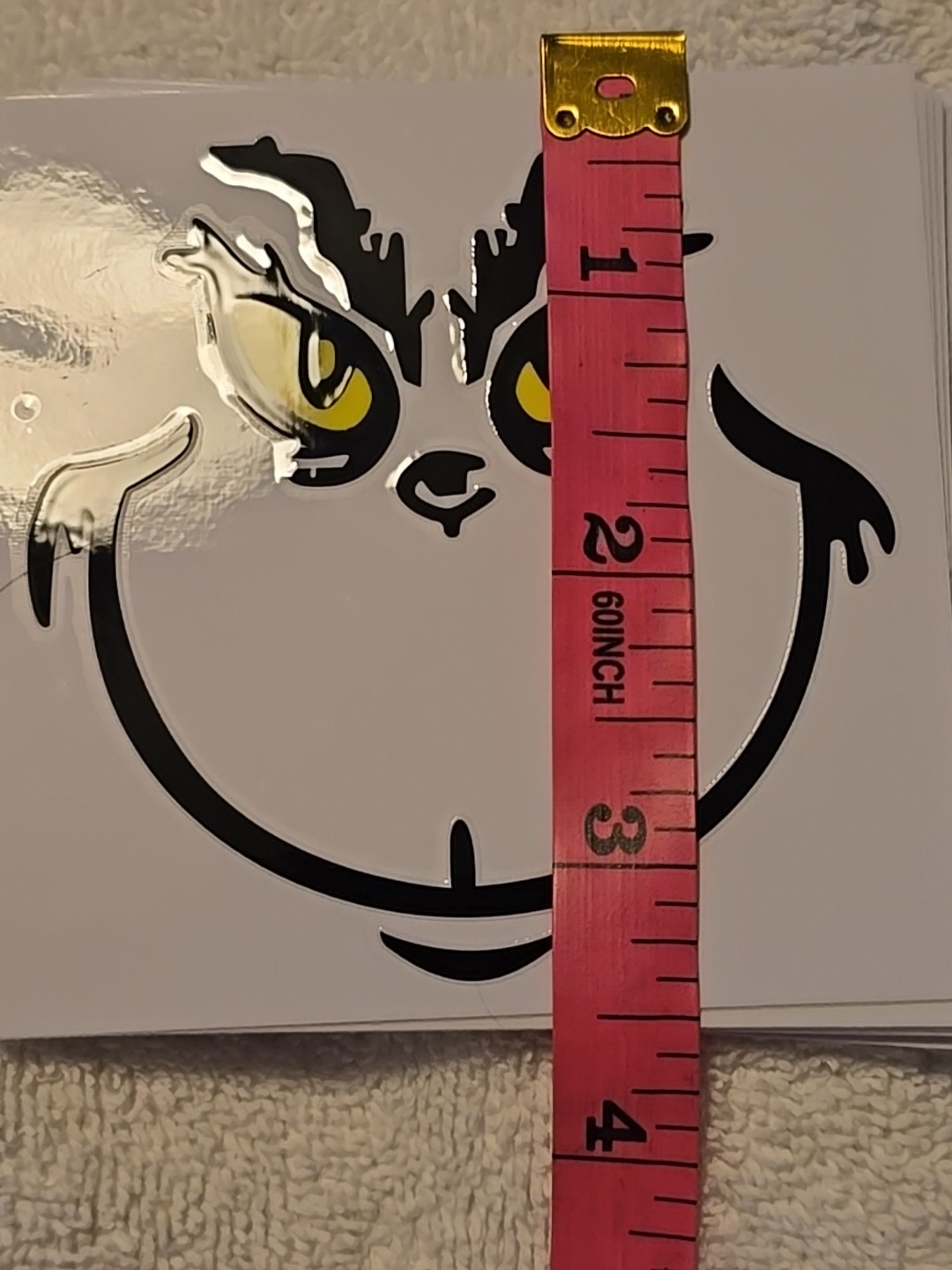 Grinch 30 Pack Transparent Stickers 3 1/2″ X 3 1/2″