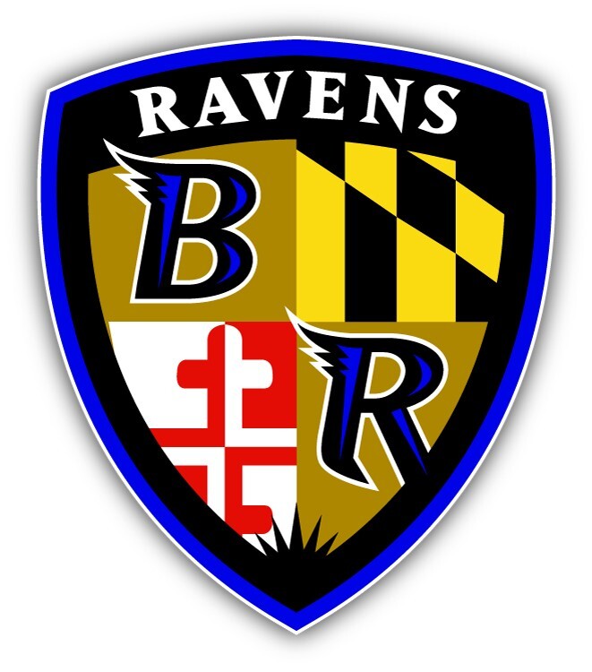 Baltimore Ravens Crest NFL Football Car Bumper Sticker Decal 4” x 5”