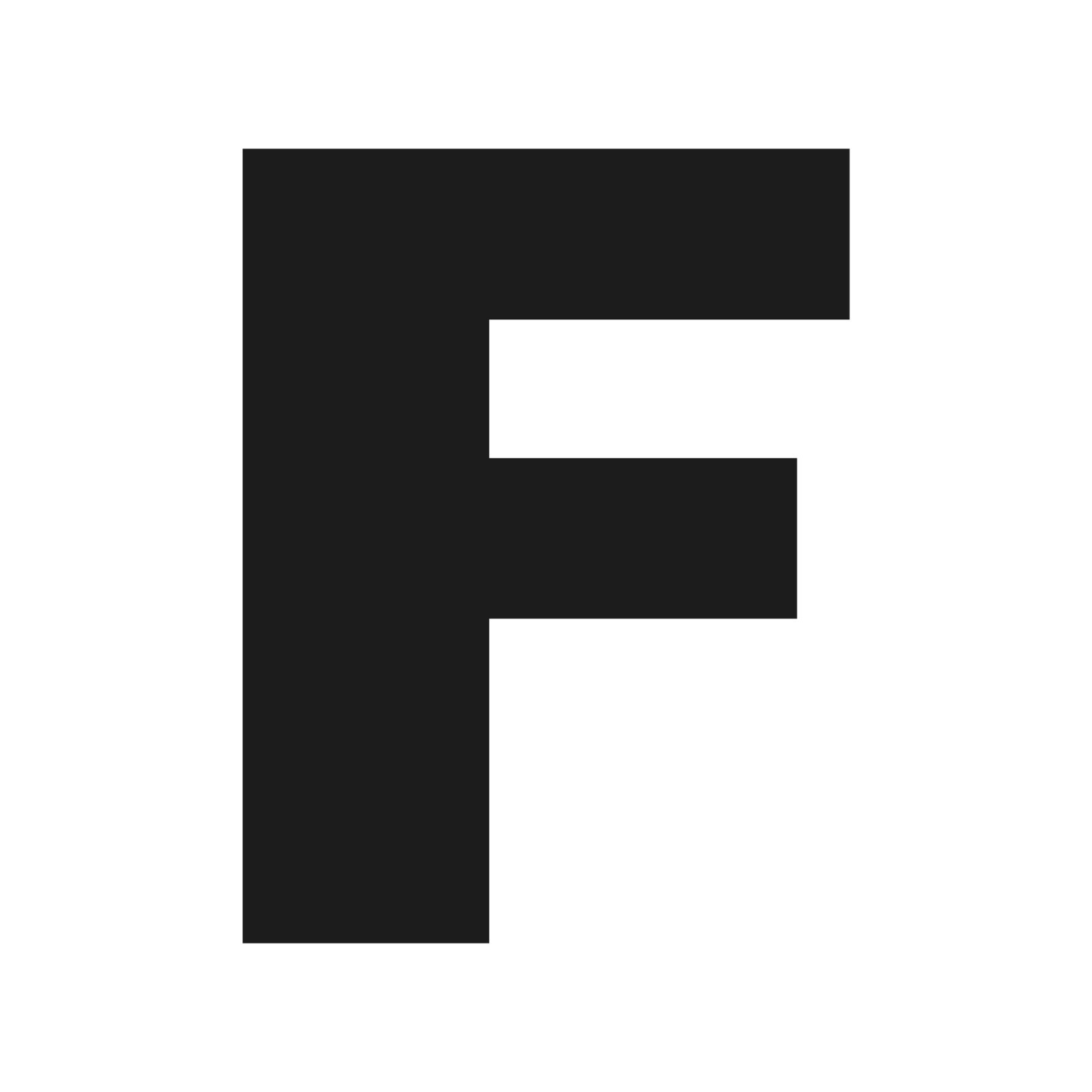 Letter F Initial Arial Black font Vinyl Sticker Decal Monogram Diploma