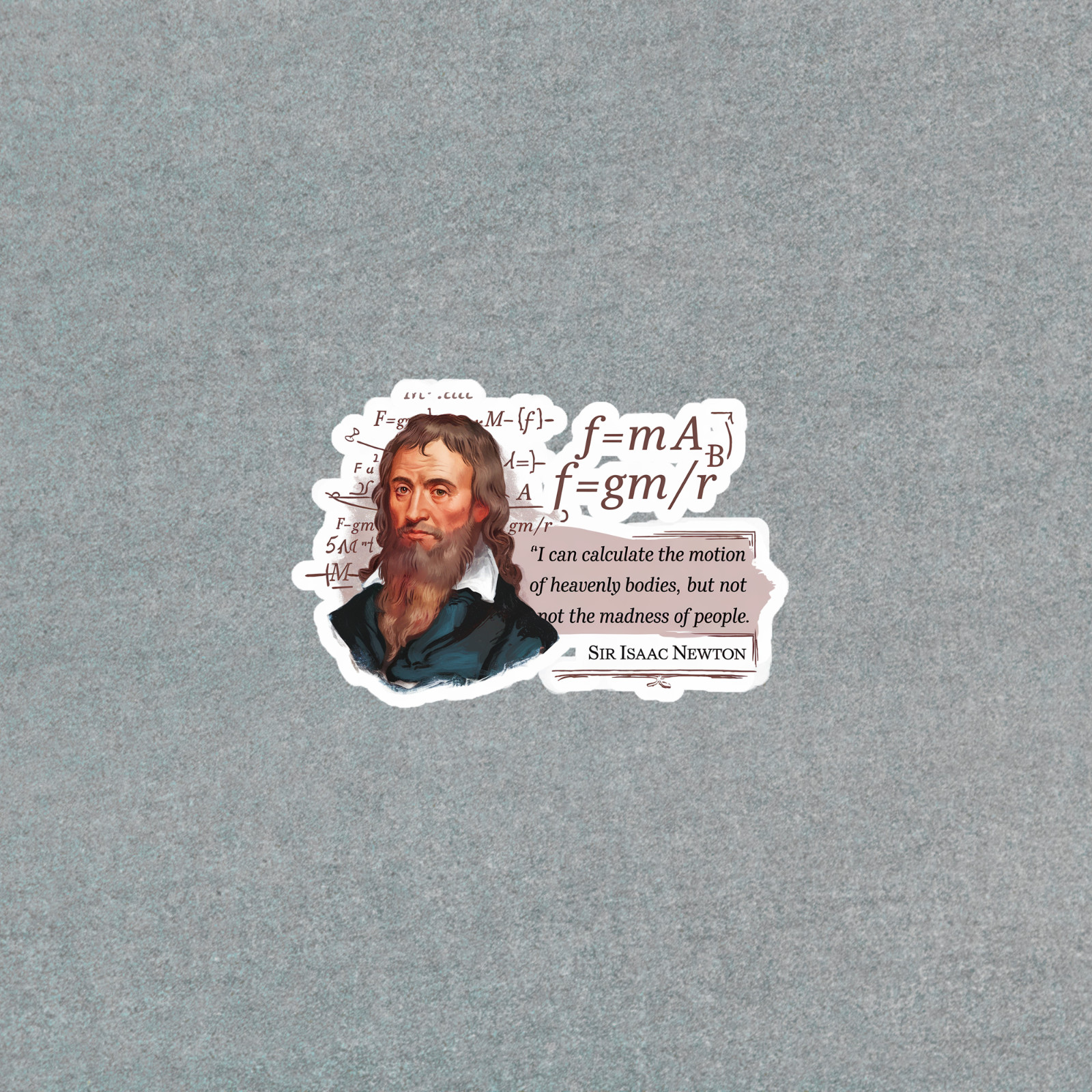 Isaac Newton Quote Sticker – Science Gift – Physics Decor – Nerd Sticker #5404