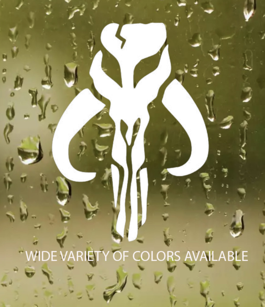 MANDALORIAN MYTHOSAUR SKULL, STAR WARS Decal Stickers for Cars, Windows, Laptops