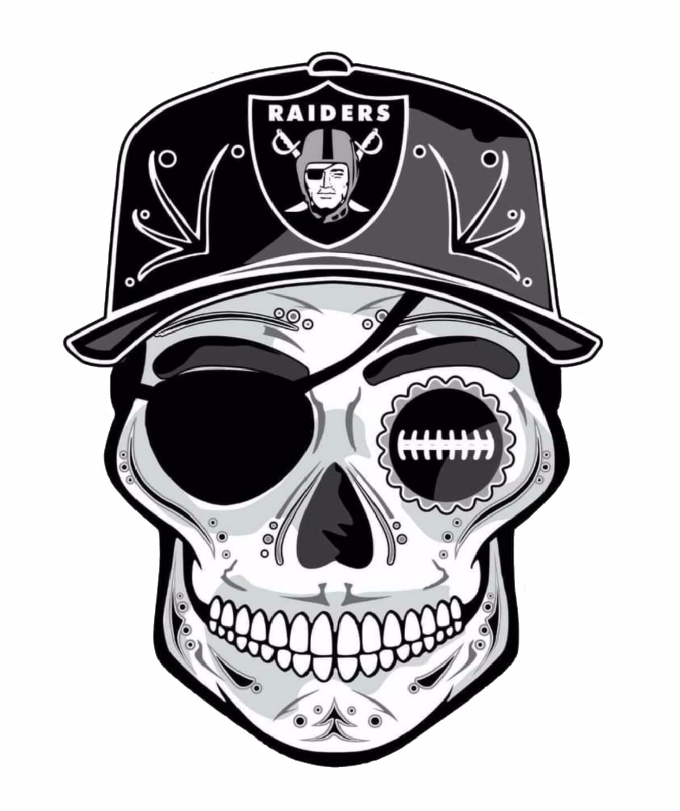 Las Vegas Raiders Skull Logo Sticker Nevada California Oakland Los Angeles