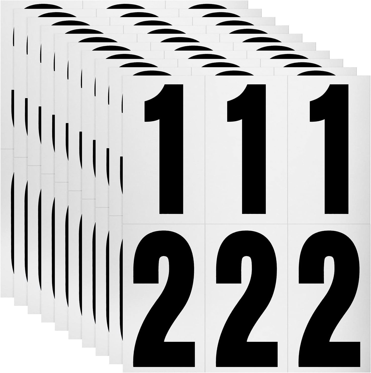 3” Reflective Waterproof Address Numbers – Easy Apply 60pcs for Home & Vehicles