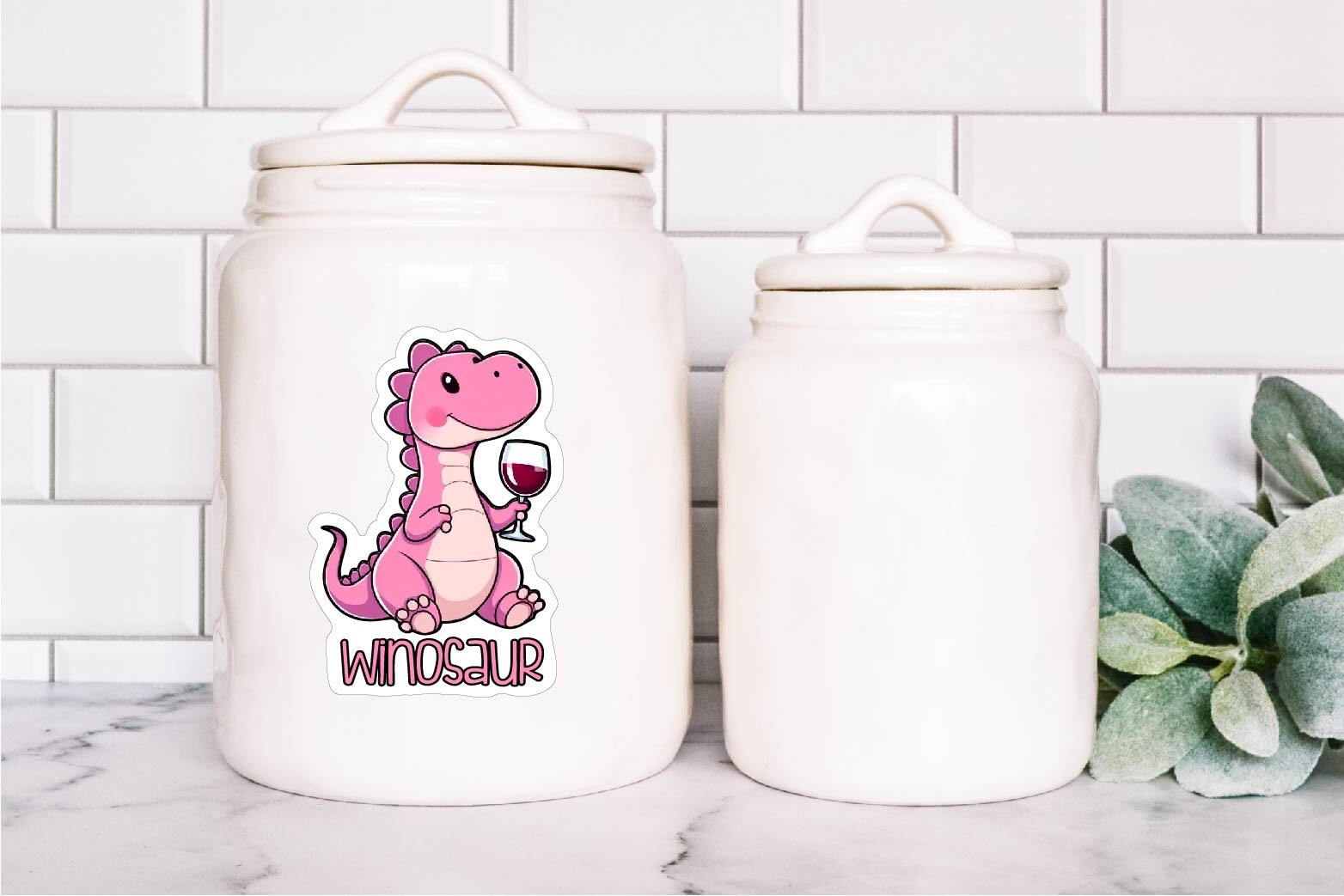 Winosaur Decal Sticker Wine Drinker Cute Dinosaur Mom Alcohol Life Love Adulting