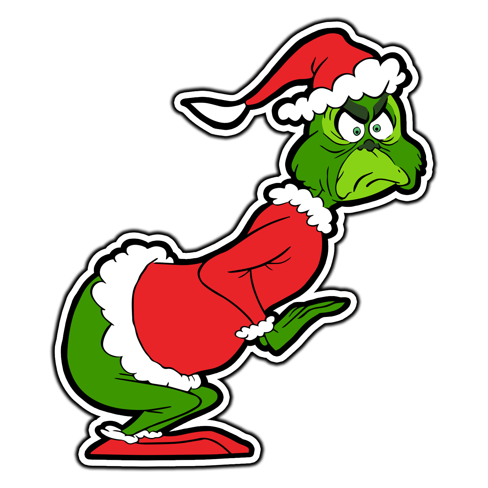 The Grinch #2 Christmas Sticker Waterproof Vinyl Decal Die-Cut Laptop Car